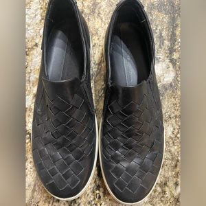 Ecco. Leather slip ons. Black. Size 39. Worn very little-like new.